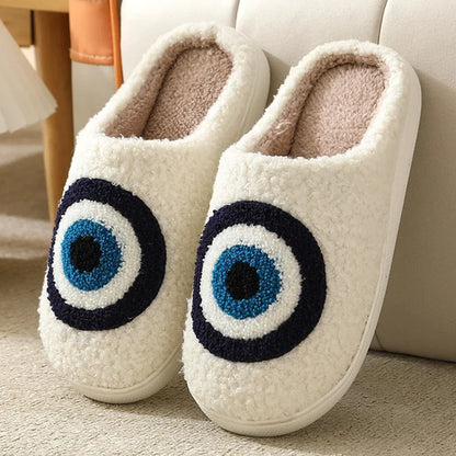 Christmas Elk Cotton Slippers for Women Men