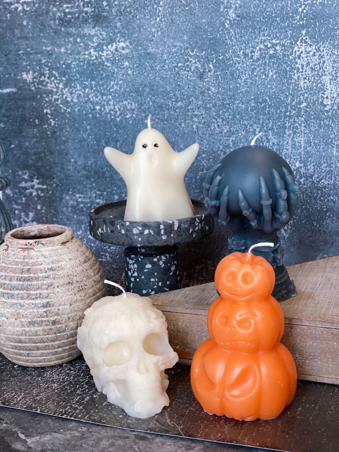 Handmade Ghost Candle – Halloween Décor & Spooky Gift
