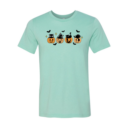 Black Cat Pumpkin Halloween Spooky Shirt