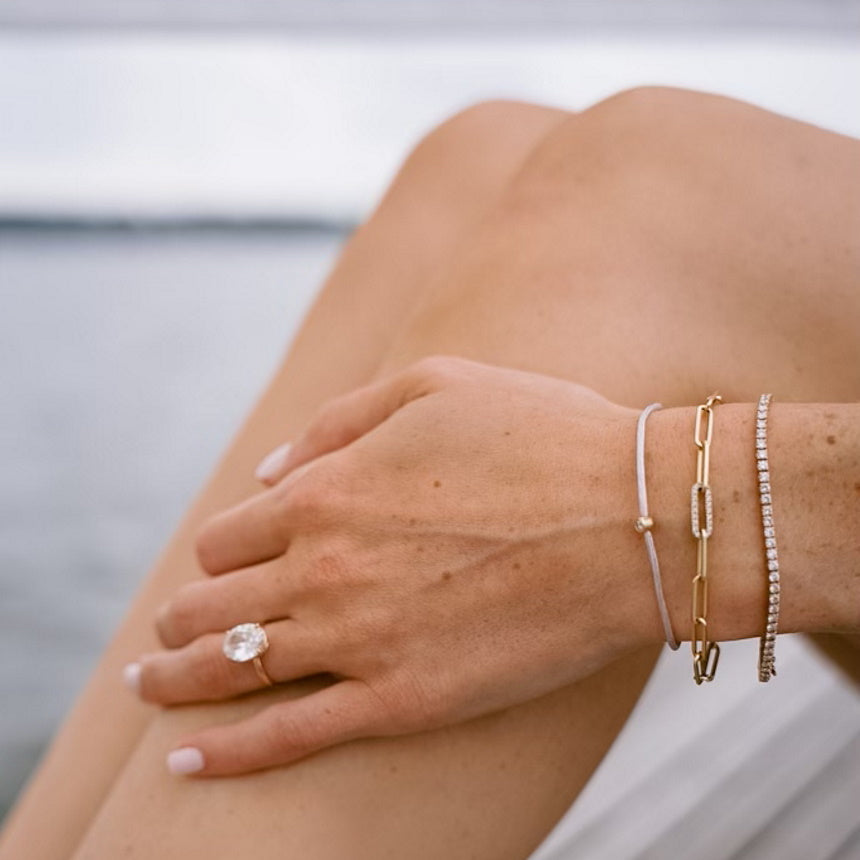 Breast Cancer String Bracelet